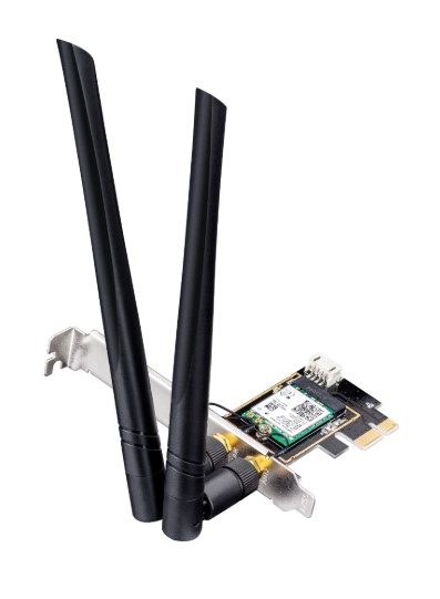 AĞ ADAPTÖRÜ CUDY WE3000 AX3000MBPS 2.4GHZ/5GHZ 2*5DBİ ANTEN BT5.2 MU-MIMO KABLOSUZ Wİ-Fİ 6 PCIE