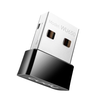 AĞ ADAPTÖRÜ CUDY WU650 AC650 2.4GHZ/5GHZ 650MBPS 2DBİ DAHİLİ ANTEN MU-MIMO KABLOSUZ USB Wİ-F