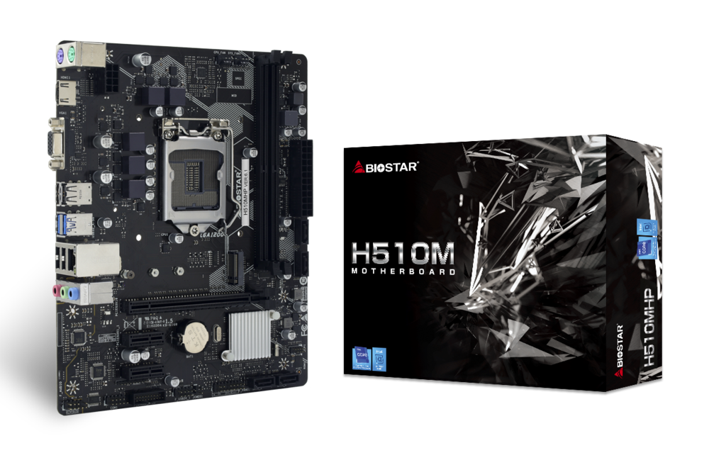 ANAKART BİOSTAR H510MHP DDR4 3200 M2 HDMI VGA SES ETHERNET 1200 PIN 10.11.NESİL