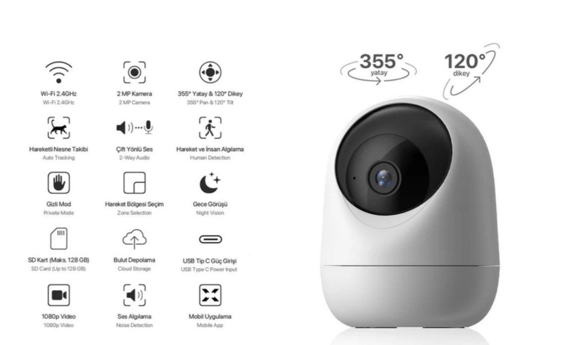 BEBEK KAMERASI XENON X7205 FHD GECE GÖRÜŞLÜ