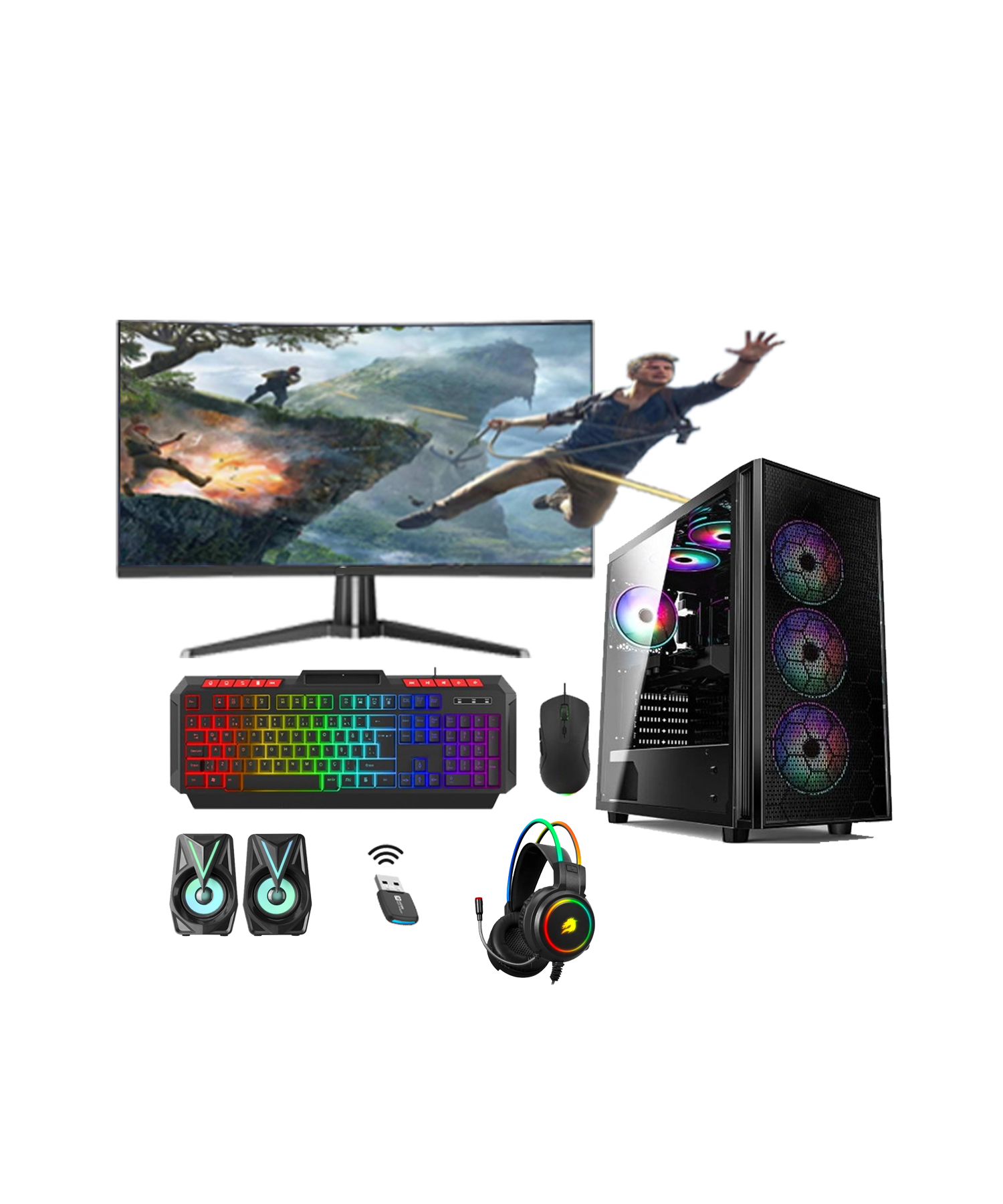 GAMEBOOSTER İ9 14.Nesil 14900K 32GB DDR5 1TB M2 RX7700XT VGA 