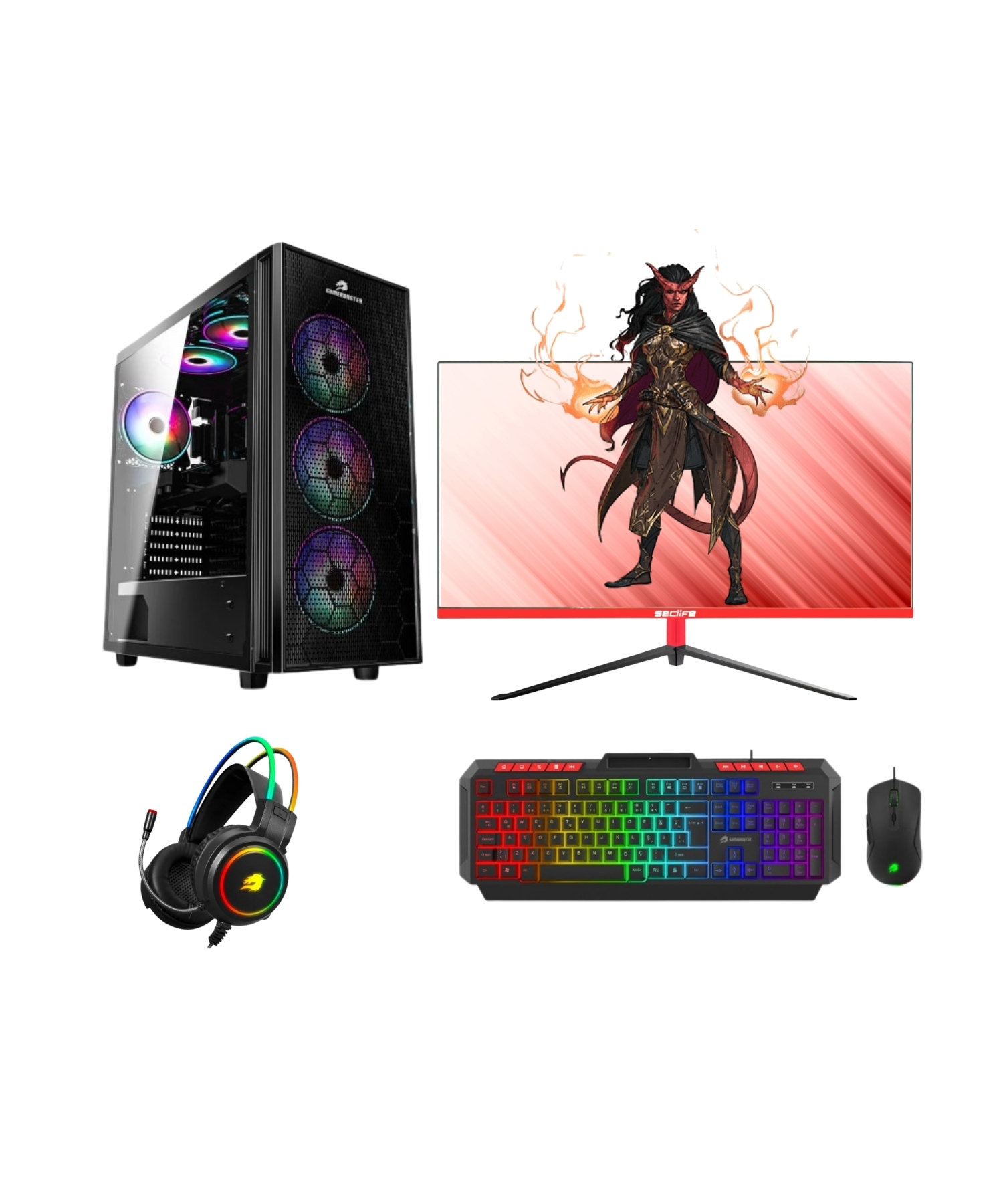 GAMEBOOSTER İ9 14.Nesil 14900KF 64GB DDR5 1TB M2 RX7700XT VGA 