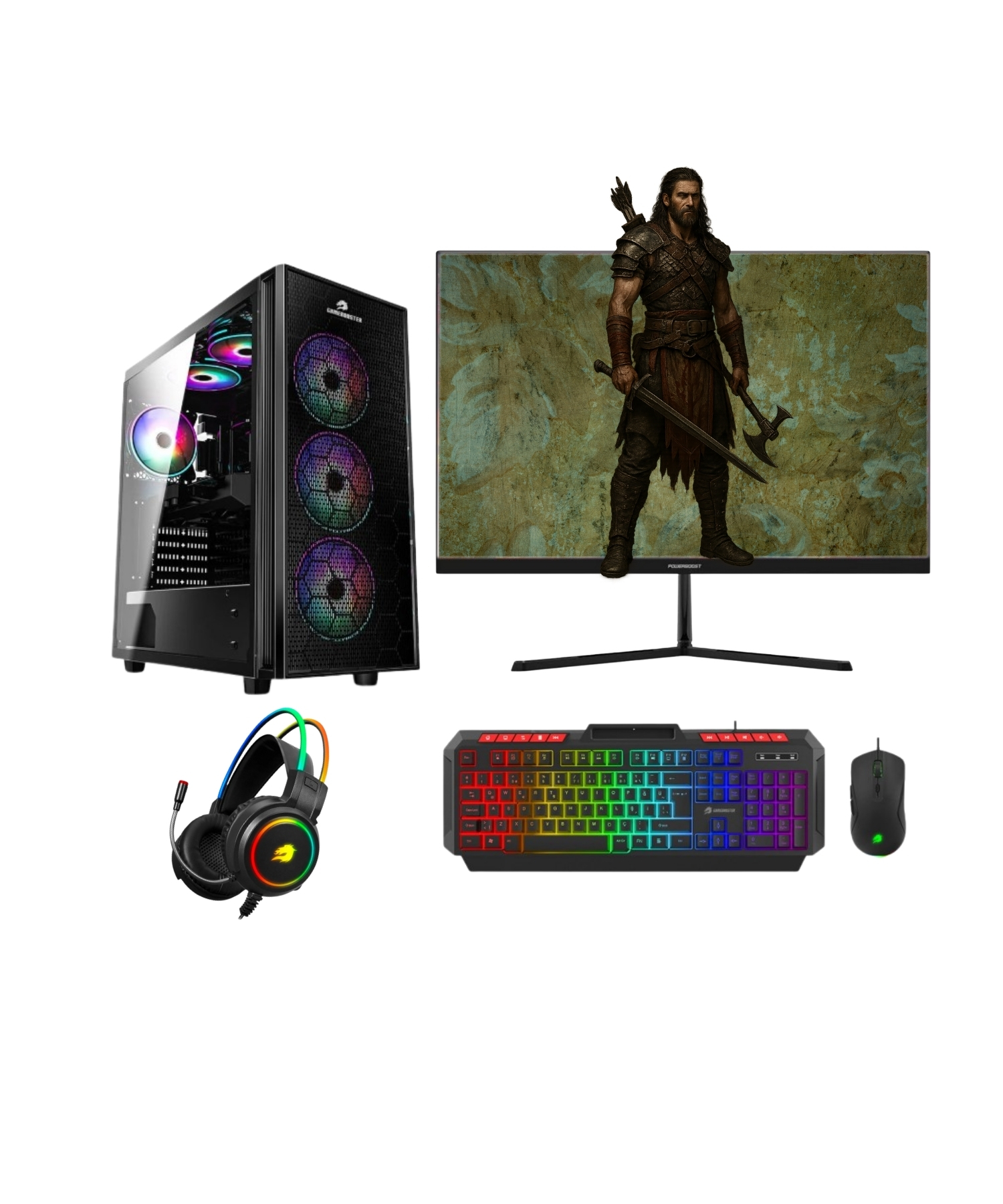 GAMEBOOSTER RYZEN 7 9800X3D 32GB DDR5 1TB M2 RX7700XT VGA 
