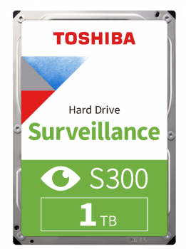 HDD 3.5 1TB TOSHIBA 5400RPM S300 SATA 128MB 7/24 HDWV110UZSVA 7/24 GUVENLIK DİSKİ