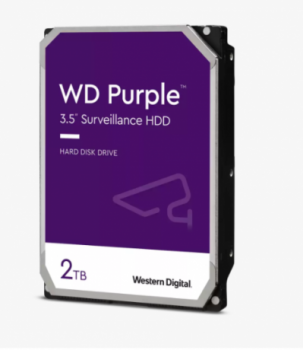 HDD 3.5 2TB WD PURPLE SATA 6GB/S 64MB DV 7X24 WD23PURZ 7/24 GUVENLIK DİSKİ