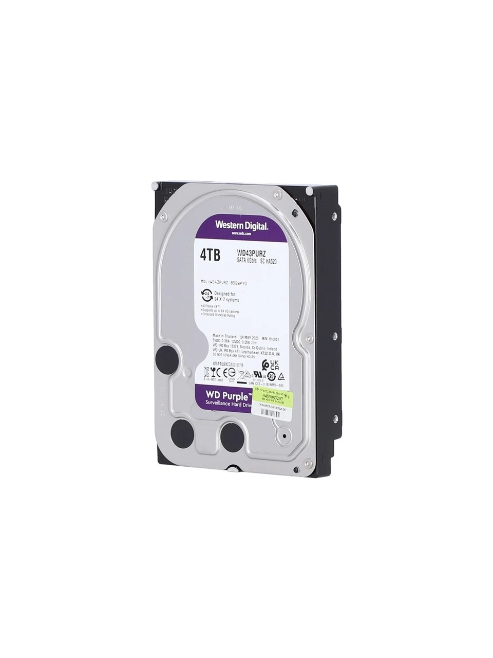 HDD 3.5 4TB WD PURPLE SATA 6GB/S 256MB DV 7X24 WD43PURZ 7/24 GUVENLIK DİSKİ