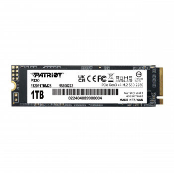 HDD SSD 1TB M2 NWME PATRİOT P320 1TB 3000/2200MB/S NVME M.2 SSD DİSK (P320P1TBM28)