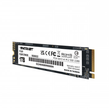 HDD SSD 1TB M2 NWME PATRİOT P320 1TB 3000/2200MB/S NVME M.2 SSD DİSK (P320P1TBM28)