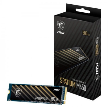 HDD SSD 500GB M2 NWME 500GB MSI SPATIUM M450 NVME M.2 SSD 3600/2300MB/S