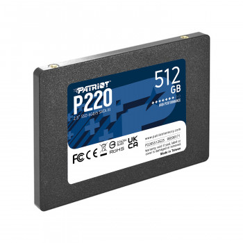 HDD SSD 512GB PATRİOT P220 512GB 550/500MB/S 2.5 SATA3 SSD DİSK (P220S512G25)