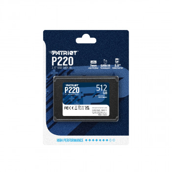 HDD SSD 512GB PATRİOT P220 512GB 550/500MB/S 2.5 SATA3 SSD DİSK (P220S512G25)