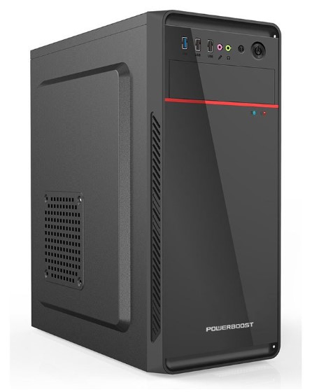 KASA 350W POWERBOOST VK-1626 USB 3.0 ATX SHİNY PİANO SİYAH KASA