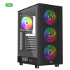 KASA 600W 80+ POWERBOOST A600BATX USB 3.0 RAİNBOW FANLI MESH GAMİNG SİYAH KASA