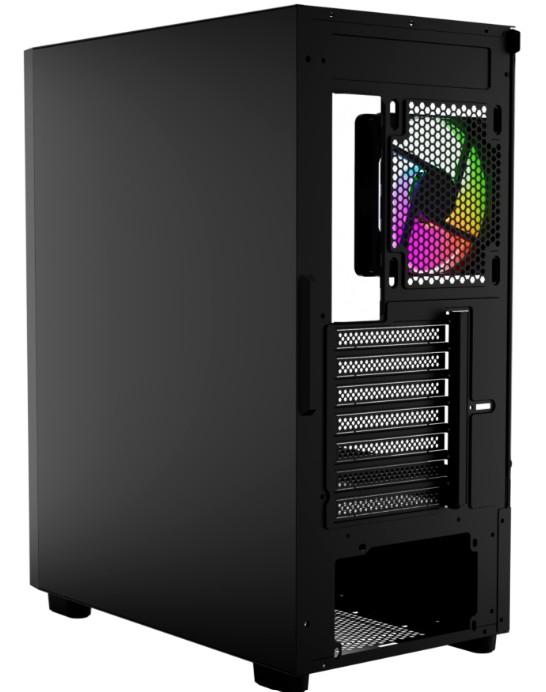 KASA 650W 80+ GAMEBOOSTER CRUX E650B USB 3.0 MESH 4*RAINBOW FANLI GAMING SİYAH KASA