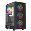KASA 750W 80+ BRONZE POWERBOOST A700B ATX USB 3.0 RAİNBOW FANLI MESH GAMİNG SİYAH KASA