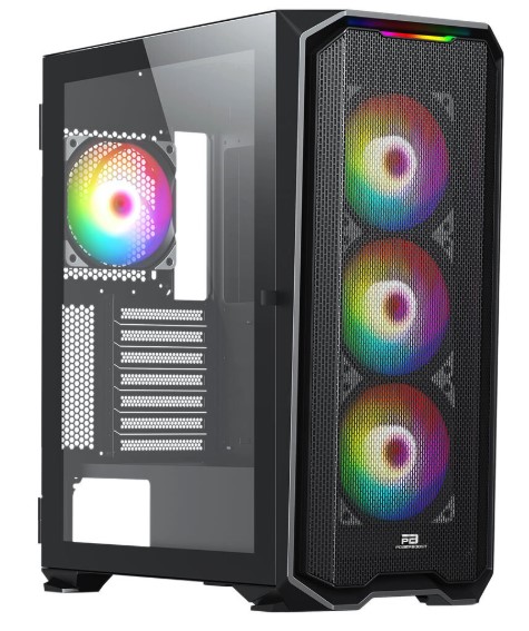 KASA 850W 80+ BRONZE POWERBOOST PB-P3720B USB 3.0 ATX MESH RGB FAN SİYAH KASA