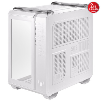 KASA ASUS TUF GAMING GT502 TEMPERLİ CAM BEYAZ GAMING KASA (POWER YOK)