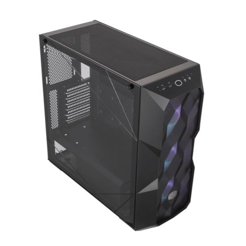 KASA CM MASTERBOX TD500 V2 SİYAH ARGB 4X120MM FANLI, TEMPERED GLASS KRİSTAL MESH ÖN PANELLİ MİDTOWERKASA ( PSU YOK )