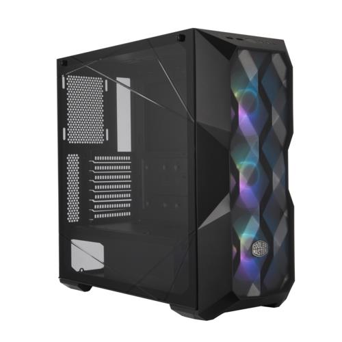 KASA CM MASTERBOX TD500 V2 SİYAH ARGB 4X120MM FANLI, TEMPERED GLASS KRİSTAL MESH ÖN PANELLİ MİDTOWERKASA ( PSU YOK )