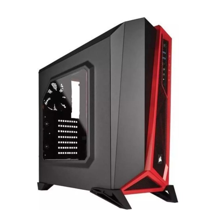KASA CORSAİR CARBİDE SPEC-ALPHA SİYAH/KIRMIZI PENCERELİ GAMİNİG MİD TOWER KASA ( PSU YOK )