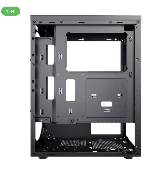 KASA GAMEBOOSTER GB-F3101B MESH TEMPERLİ CAM 1*USB 3.0 4*12CM RAİNBOW FAN ATX GAMİNG SİYAH KASA (PSU YOK)