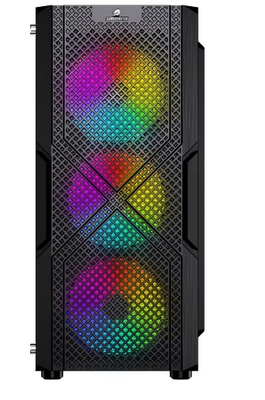 KASA GAMEBOOSTER GB-PW908B  USB 3.0, ATX MESH, FİXED RGB FAN, SİYAH KASA  (PSU YOK)