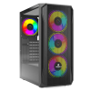 KASA GAMEBOOSTER GB-T005MB USB3.0 RGB FAN MESH PANEL SİYAH KASA (PSU YOK)