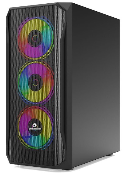 KASA GAMEBOOSTER GB-T005MB USB3.0 RGB FAN MESH PANEL SİYAH KASA (PSU YOK)