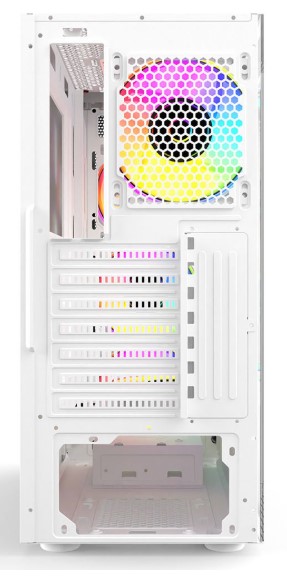KASA GAMEBOOSTER GB-T005MW USB3.0 RGB FAN MESH PANEL BEYAZ KASA (PSU YOK)