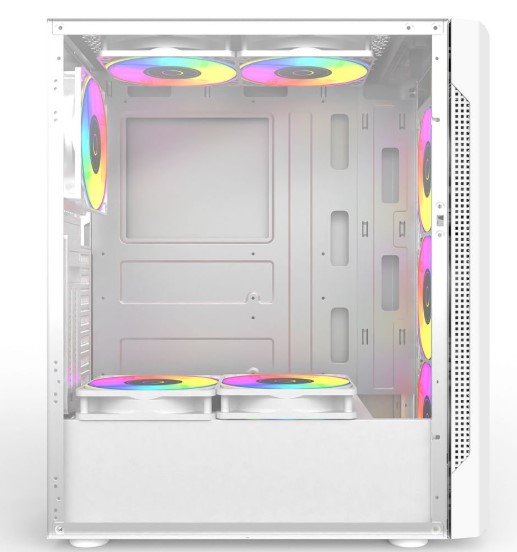 KASA GAMEBOOSTER GB-T005MW USB3.0 RGB FAN MESH PANEL BEYAZ KASA (PSU YOK)