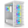 KASA POWERBOOST PB-GR222BW USB3.0 FULL BEYAZ TEMPERED GLASS 7XARGB FANLI KASA (PSU YOK)
