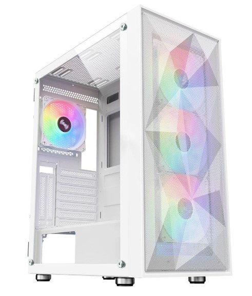 KASA POWERBOOST PB-P3509BW USB 3.0, ATX MESH, ARGB FAN, BEYAZ KASA (PSU YOK)