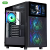 KASA POWERBOOST PB-P4367BB USB 3.0, ATX LCD MESH PANEL, ARGB FAN, SİYAH KASA (PSU YOK)