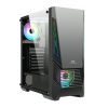 KASA POWERBOOST VK-G2051S USB 3.0 ATX, ARGB FAN VE STİRP SİYAH KASA (PSU YOK)