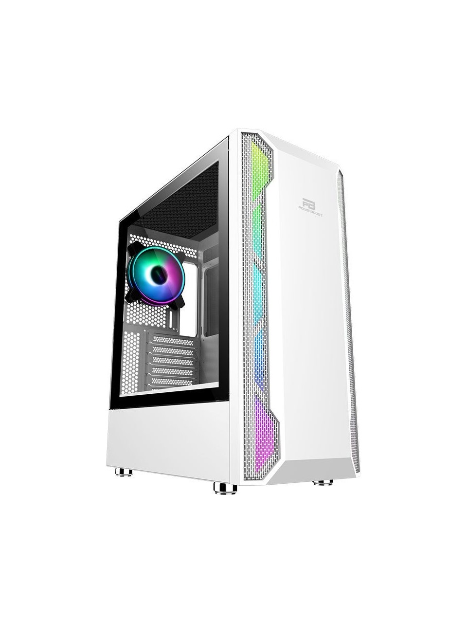 KASA POWERBOOST VK-G3701W USB 3.0 ATX, ARGB FAN, MESH+STİRP BEYAZ KASA (PSU YOK)
