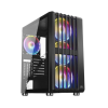 KASA POWERBOOST VK-H002B USB3.0 4X14CM ARGB FANLI MESH PANEL SİYAH KASA (PSU YOK)