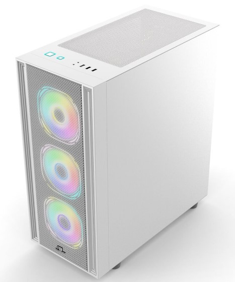 KASA POWERBOOST X-12W USB 3.0 MESH 4 X ARGB FANLI BEYAZ KASA (PSU YOK)