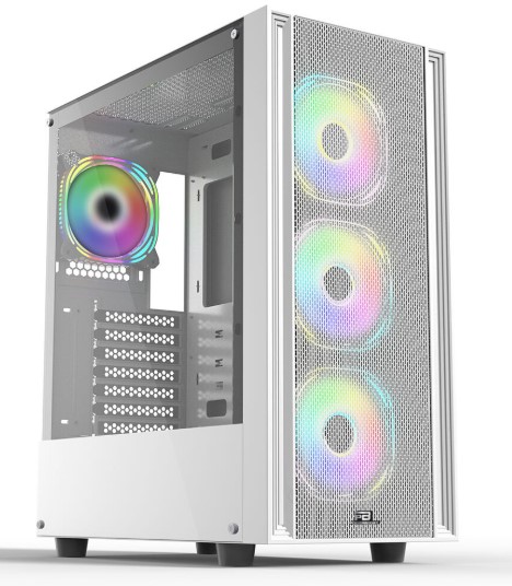 KASA POWERBOOST X-12W USB 3.0 MESH 4 X ARGB FANLI BEYAZ KASA (PSU YOK)