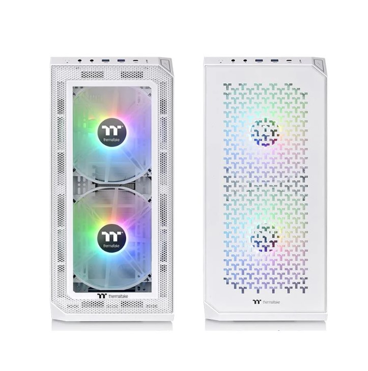 KASA THERMALTAKE VİEW 300MX TG BEYAZ 2X200MM, 1X120 ARGB FANLI, MESH + TG PANELLİ MİDTOWER OYUNCU KASASI