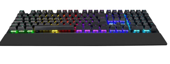 KLAVYE GAMEBOOSTER G908 BOLT RAİNBOW AYDINLATMALI BLUE SWİTCH MEKANİK BİLEKLİKLİ OYUN KLAVYESİ