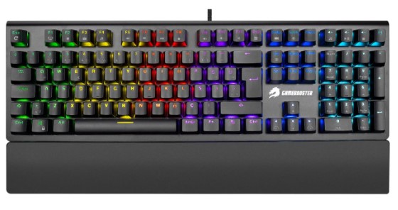 KLAVYE GAMEBOOSTER G908 BOLT RAİNBOW AYDINLATMALI RED SWİTCH MEKANİK BİLEKLİKLİ OYUN KLAVYESİ