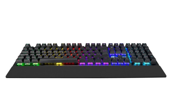 KLAVYE GAMEBOOSTER G908 BOLT RAİNBOW AYDINLATMALI RED SWİTCH MEKANİK BİLEKLİKLİ OYUN KLAVYESİ