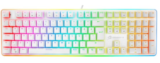 KLAVYE GAMEBOOSTER G918 FİRE STORM RGB RED SWİTCH MEKANİK BEYAZ OYUN KLAVYESİ