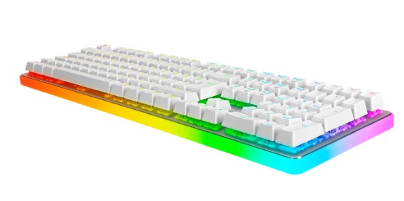 KLAVYE GAMEBOOSTER G918 FİRE STORM RGB RED SWİTCH MEKANİK BEYAZ OYUN KLAVYESİ