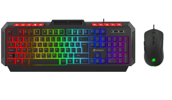 KLAVYE SET GAMEBOOSTER KM-11B KNİGHT SİYAH KLAVYE MOUSE SET