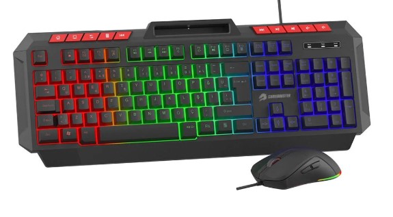 KLAVYE SET GAMEBOOSTER KM-11B KNİGHT SİYAH KLAVYE MOUSE SET