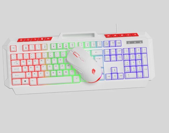 KLAVYE SET GAMEBOOSTER KM-11W KNİGHT BEYAZ KLAVYE MOUSE SET