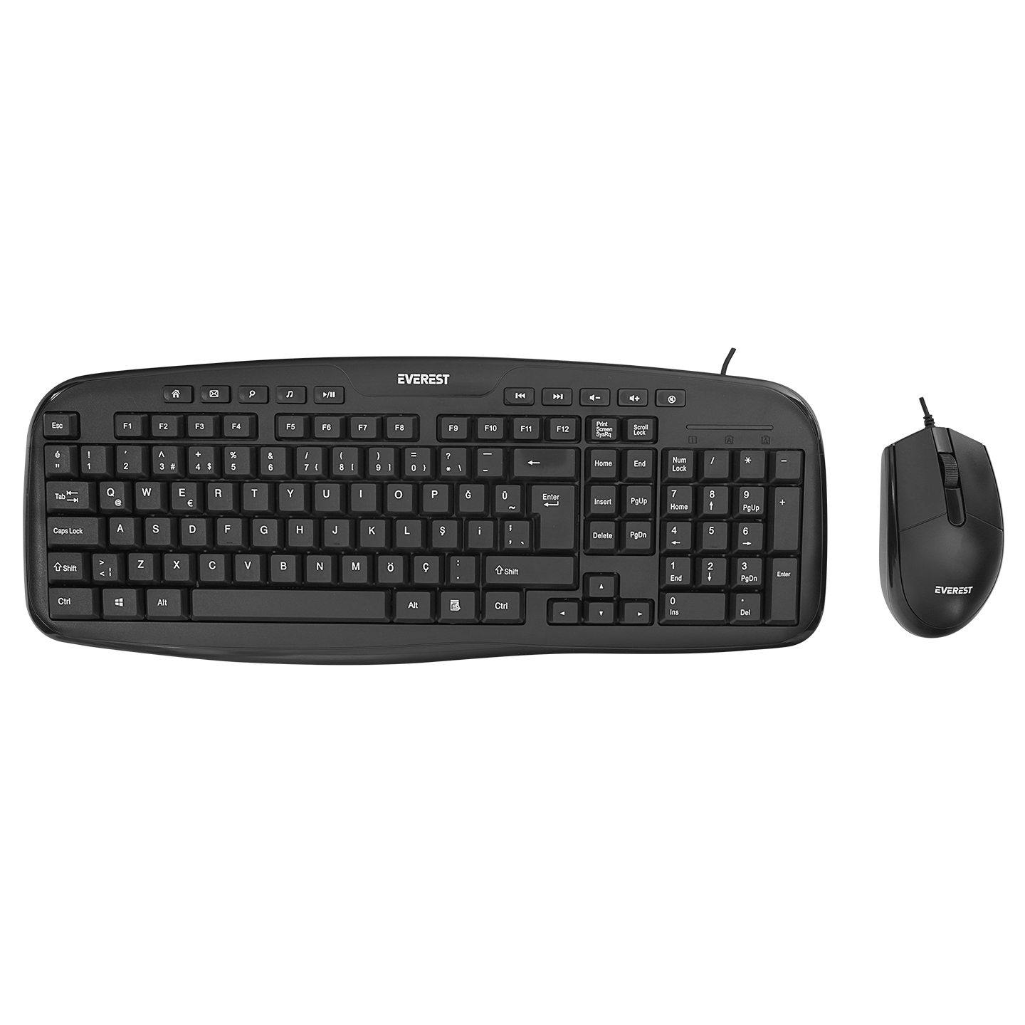 KLAVYE SET KABLOLU EVEREST UN-795 MULTİMEDYA Q TÜRKÇE