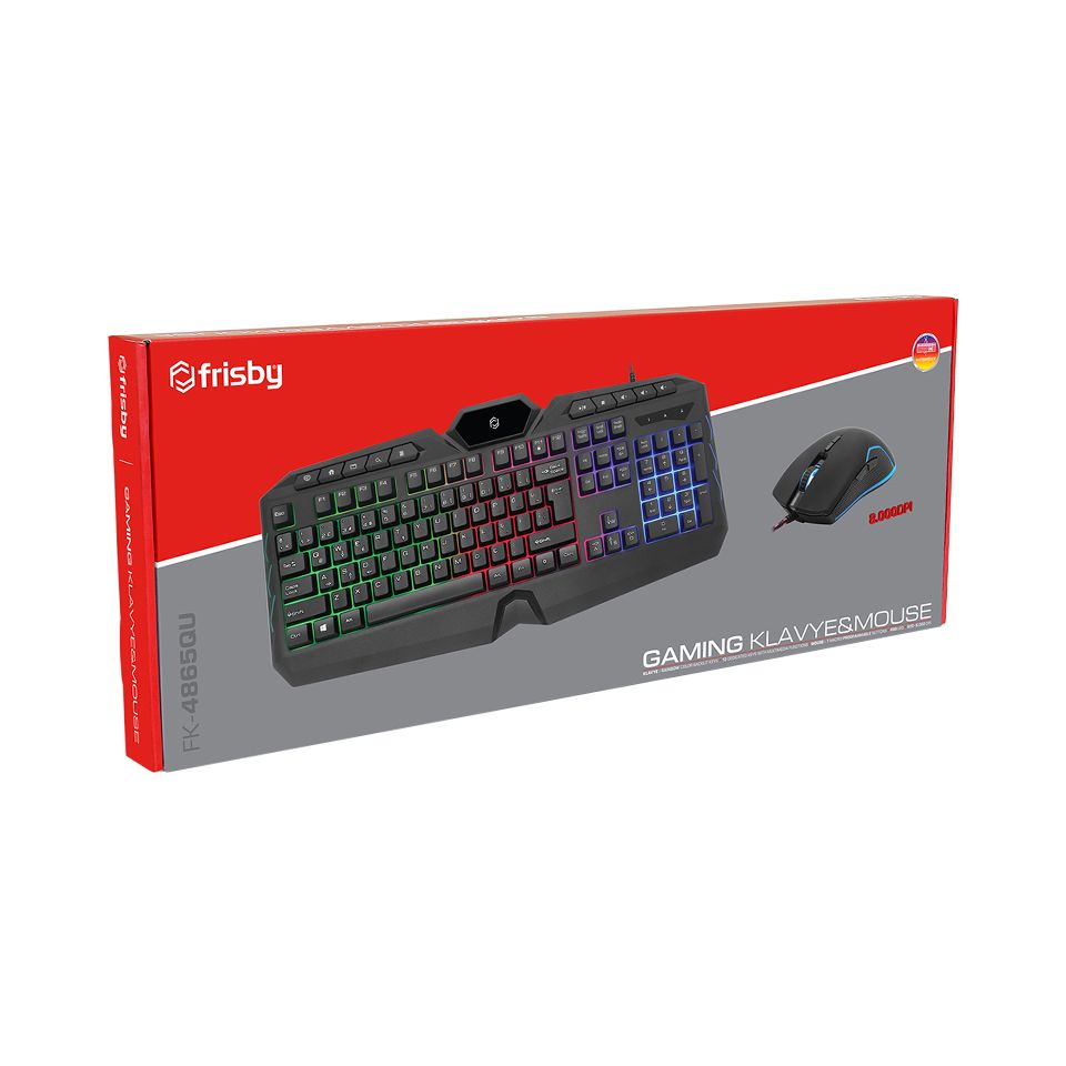 KLAVYE SET KABLOLU FRİSBY FK-4865QU MULTİMEDYA Q TÜRKÇE GAMİNG