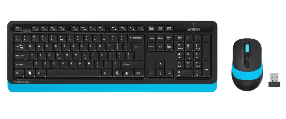 KLAVYE SET KABLOSUZ A4 TECH FG1010 Q TÜRKÇE SİYAH/MAVİ